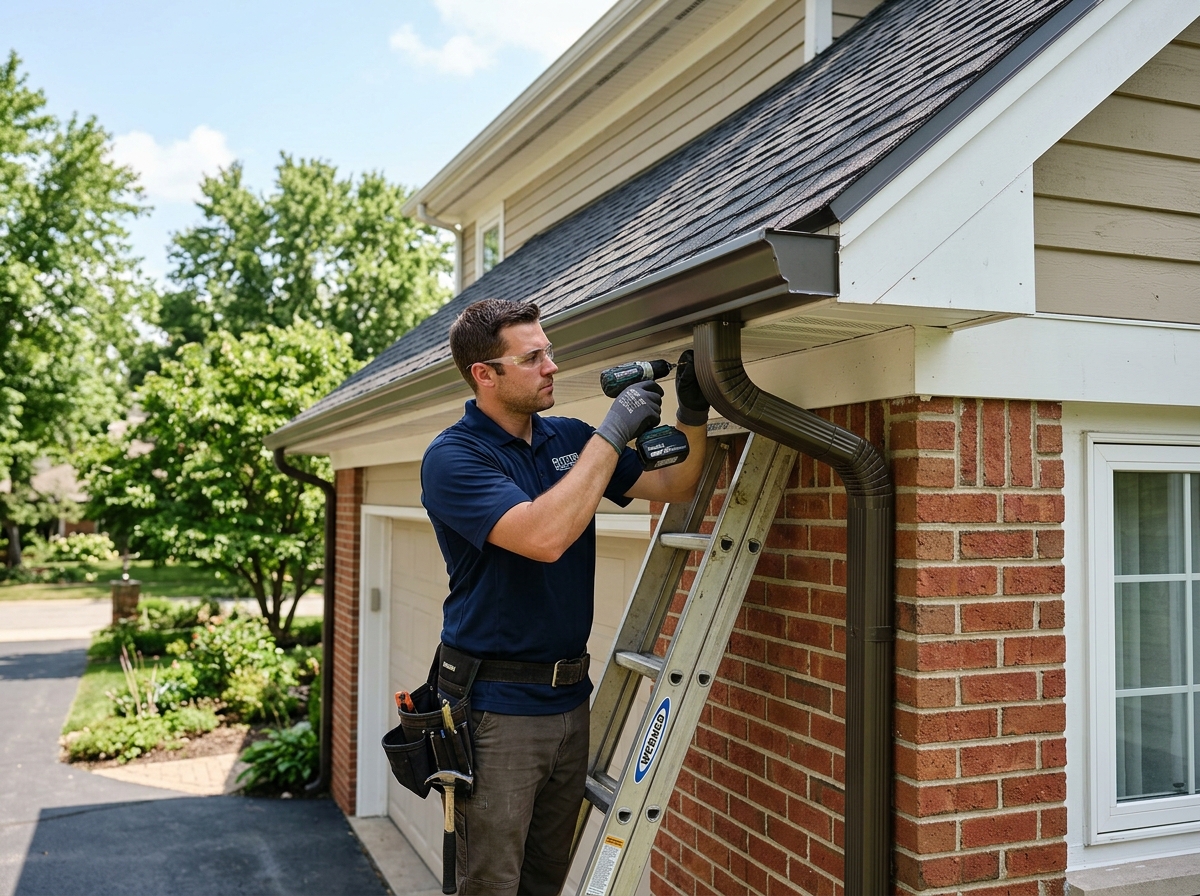 Seamless gutter installation